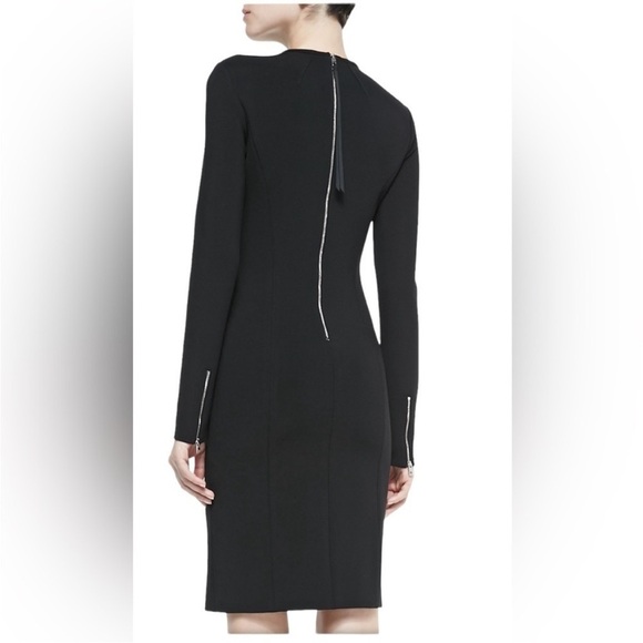 Rag & Bone Black Long Sleeve Maria Collar‎ Dress Bodycon Style Midi Long Dress 2 - Picture 3 of 12